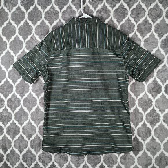 HippyTree Shirt Men Large Gray Striped Short Sleeve Surf Outdoors - Picture 3 of 9